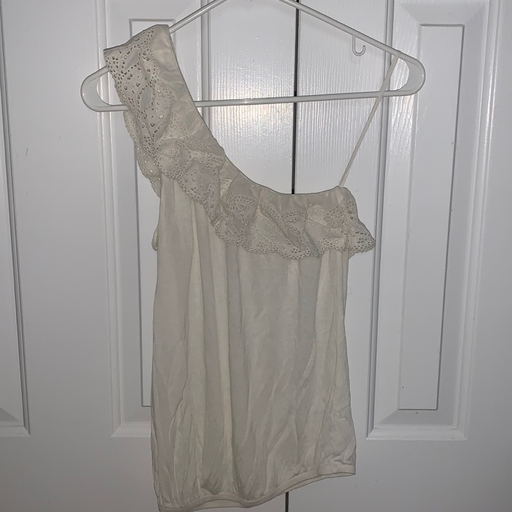 American Eagle one shoulder embroidered tank top